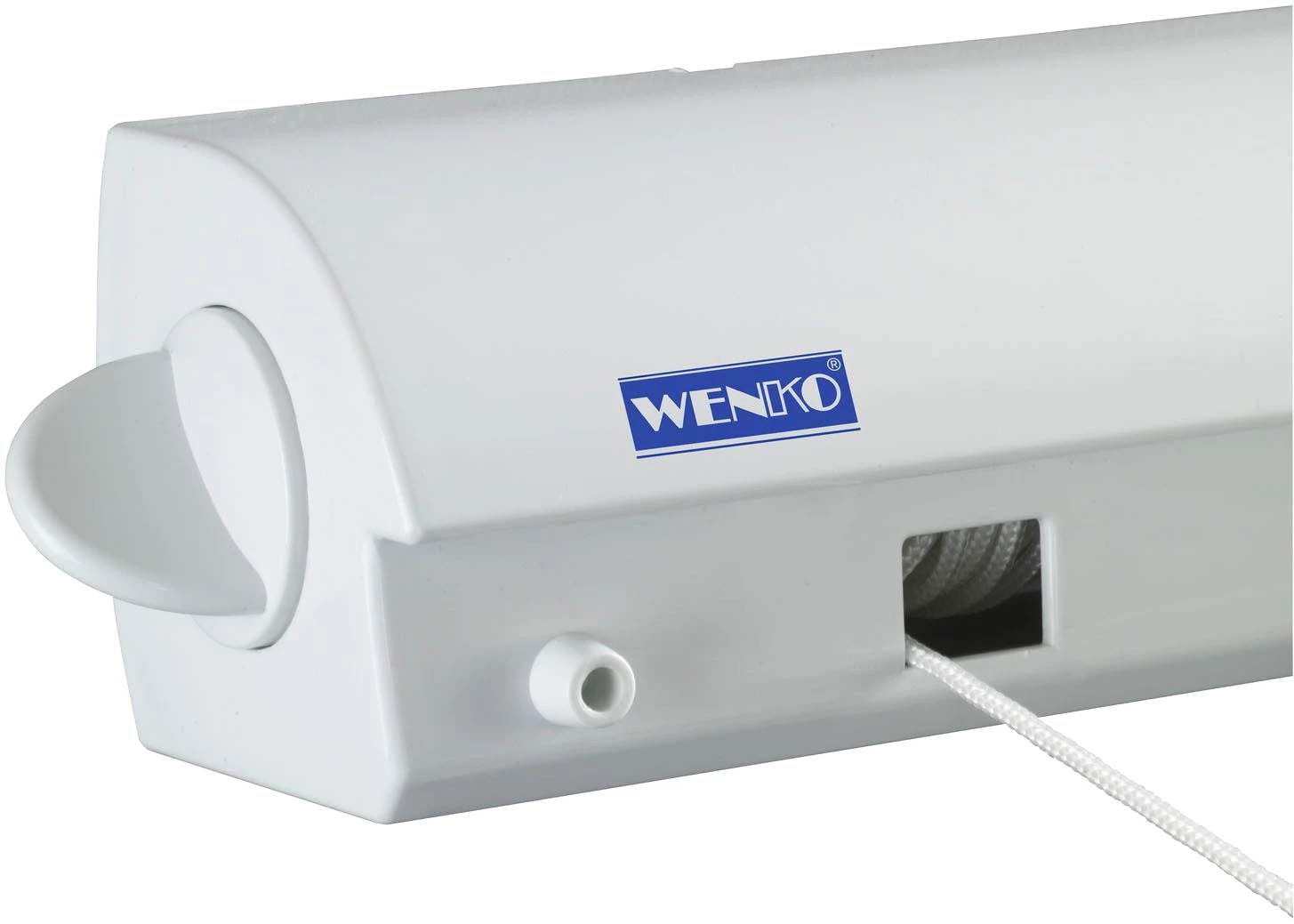 WENKO Wand-Wäscheleine, ausziehbar auf 4,20 m, wetterbeständig, ca. 21 m Gesamttrockenlänge