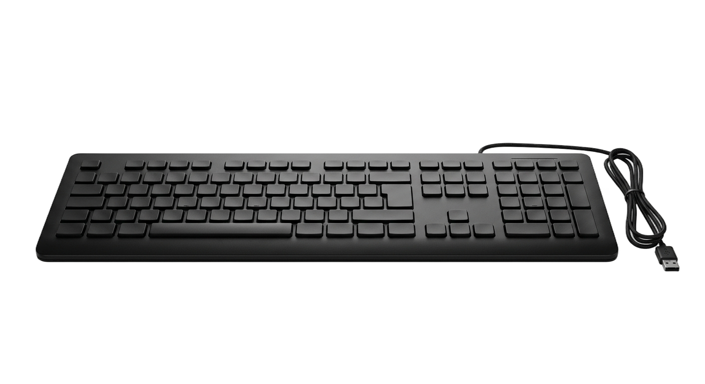 Schwarze flache USB-Tastatur mit Nummernblock