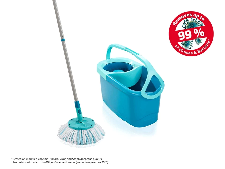 Leifheit Bodenwischer-Set Set CLEAN TWIST Disc Mop Ergo, , Drill-Stiel-Mechanik