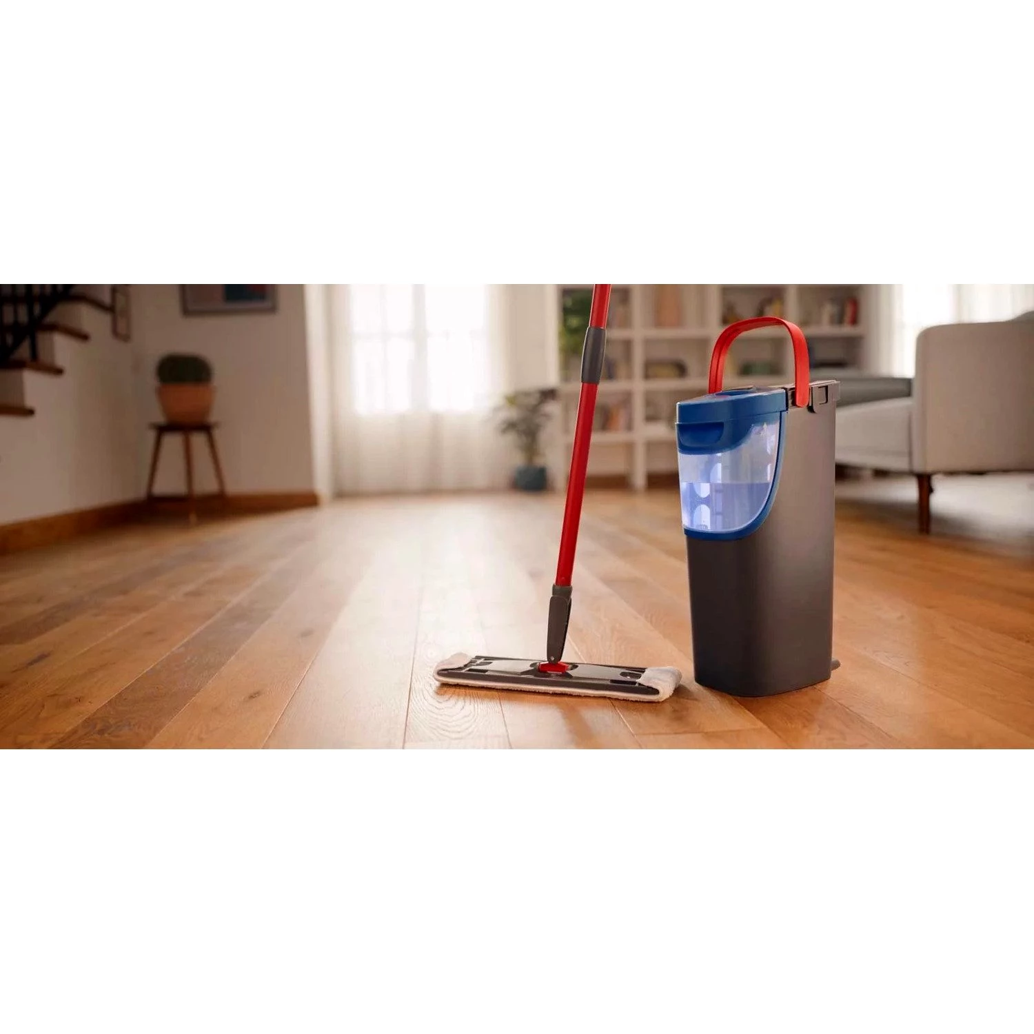 Vileda Wischmopp Flachmopp mit Behälter H2prO 3 Einsätze