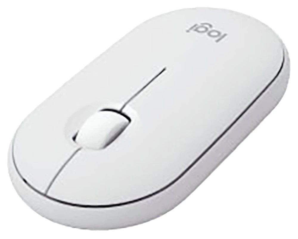 LOGITECH Pebble 2 Combo kabelloses Tastatur-Maus-Set, QWERTZ, Weiß